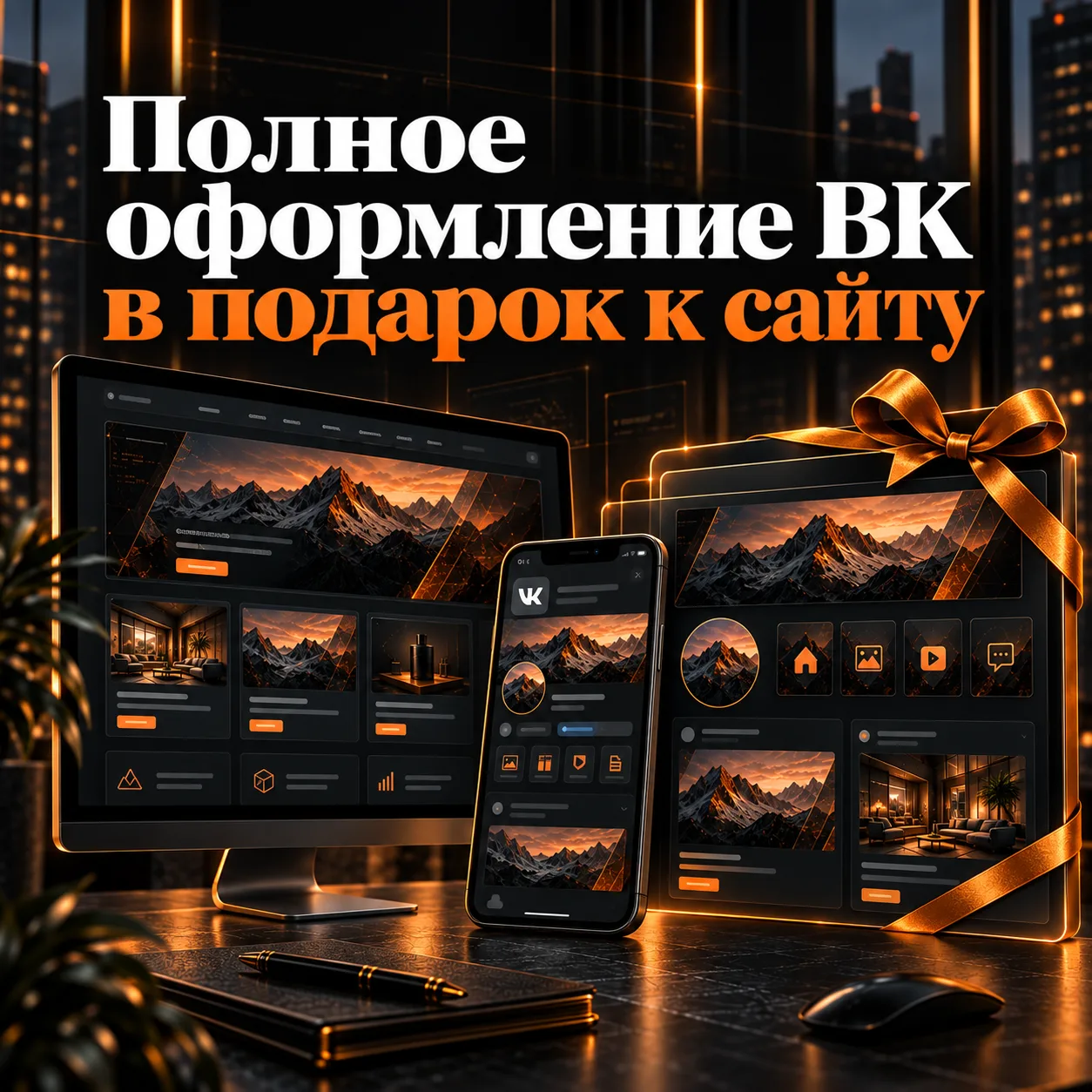 Полное оформление ВК в подарок к сайту от 45 000 ₽