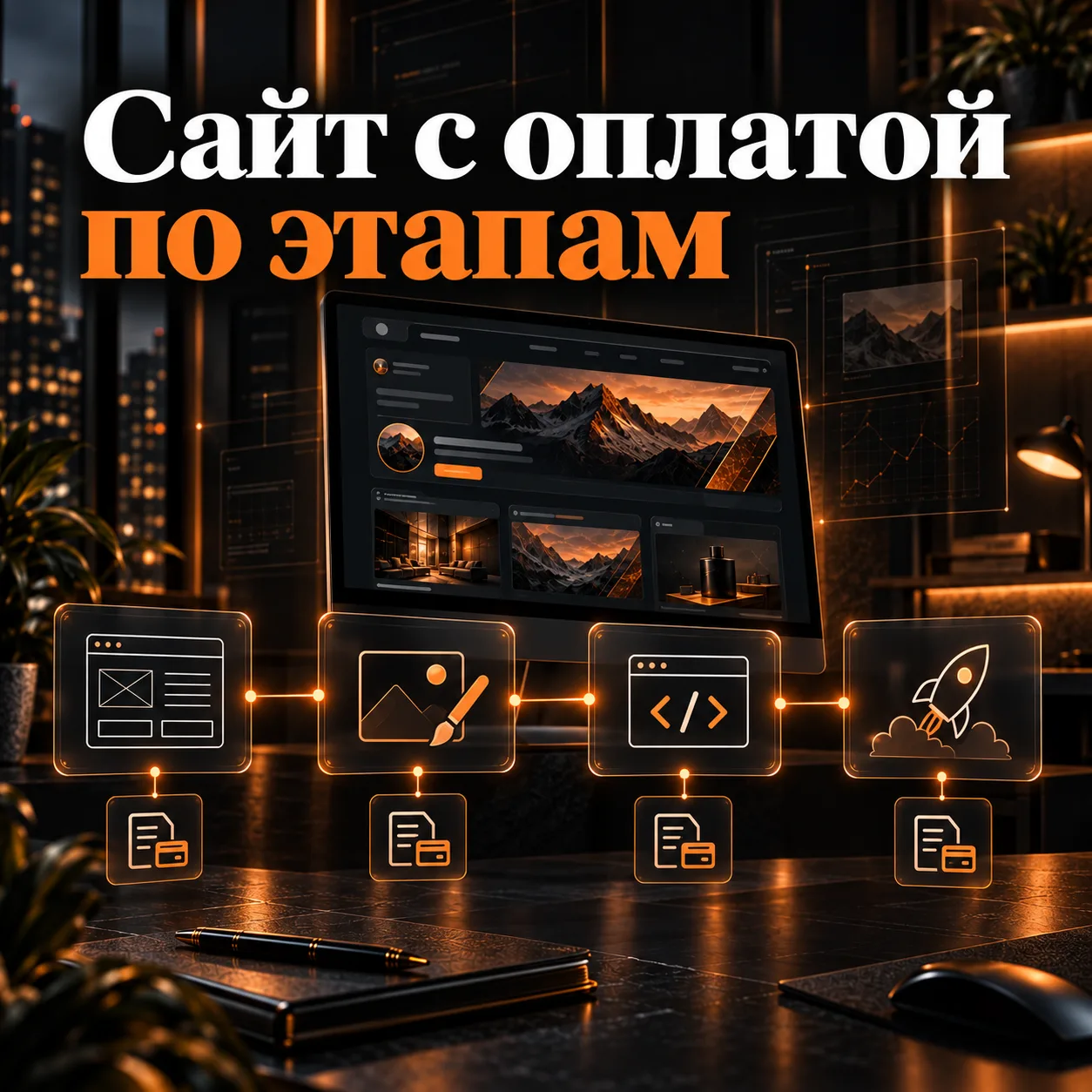Сайт с оплатой по этапам